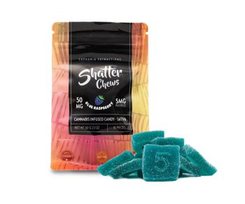 Euphoria Extractions - Savita Shatter Chew Blue Raspberry Chews 50MG