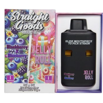 Straight Goods Dual Chamber Disposable Vapes 6G - Blackberry x Blueberry / Jelly Roll 6G