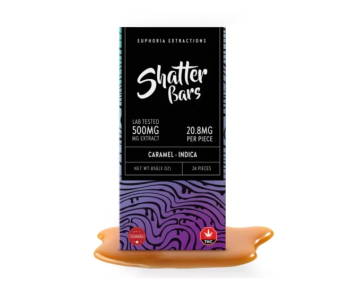 Euphoria Extractions Indica Shatter Bar 250MG - Caramel