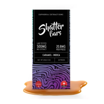 Euphoria Extractions Indica Shatter Bar 250MG - Caramel