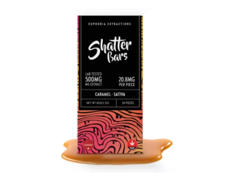 Euphoria Extractions Sativa Shatter Bar 250MG - Caramel