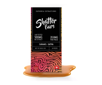 Euphoria Extractions Sativa Shatter Bar 250MG - Caramel