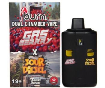 Burn Dual Chamber Disposable Vape – Gas Berry x Sour Diesel 6G