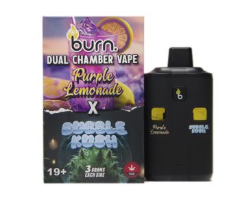 Burn Dual Chamber Disposable Vape – Purple Lemonade x Bubble Kush 6G