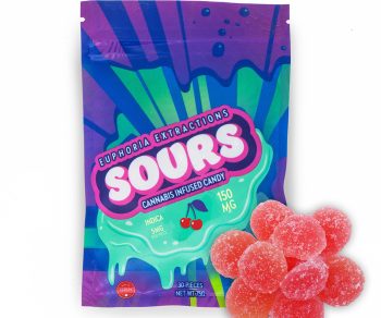 Euphoria Extractions - Indica Gummies - Sour Cherry 150MG
