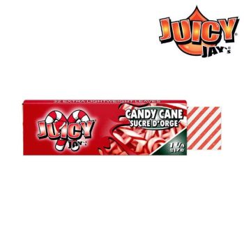 Juicy Jay's – 1 1/4  Candy Cane Flavored Ultra Thin Hemp Rolling Papers