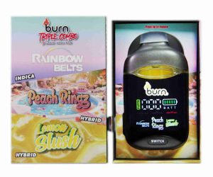 Burn Triple Threat – Rainbow Belts + Peach Ringz + Lemon Slush (3 Gram)