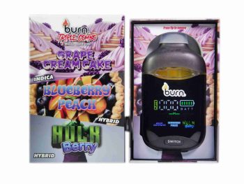 Burn Triple Threat – Grape Cream Cake + Blueberry Peach + Hulk Berry (3 Gram)