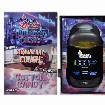 Burn Triple Threat – Blueberry Diesel + Strawberry Cough + Cotton Candy (3 Gram)