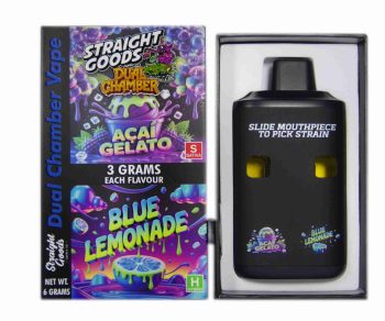 Straight Goods Dual Chamber Disposable Vapes 6G - Acai Gelato / Blue Lemonade