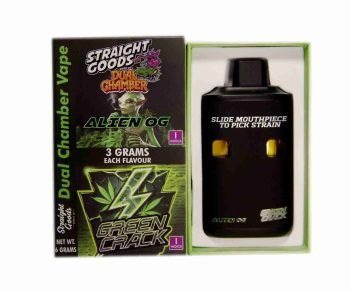Straight Goods Dual Chamber Disposable Vapes 6G - Alien OG / Green Crack