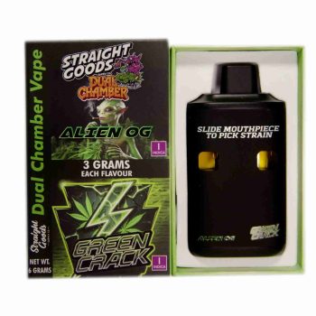 Straight Goods Dual Chamber Disposable Vapes 6G - Alien OG / Green Crack