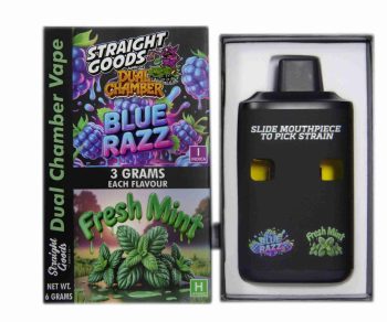 Straight Goods Dual Chamber Disposable Vapes 6G - Blue Razz / Fresh Mint