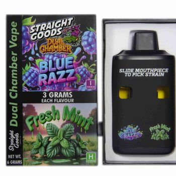 Straight Goods Dual Chamber Disposable Vapes 6G - Blue Razz / Fresh Mint