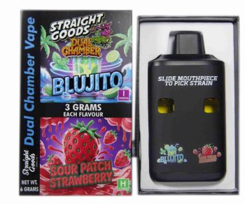 Straight Goods Dual Chamber Disposable Vapes 6G - Bluejito / Sour Patch Strawberry