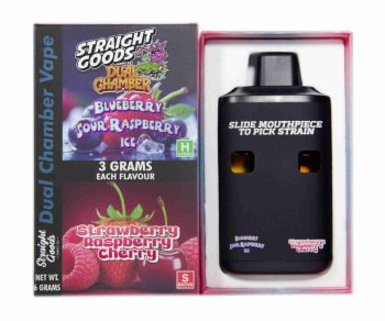 Straight Goods Dual Chamber Disposable Vapes 6G - Blueberry Sour Raspberry Ice / Strawberry Raspberry Cherry