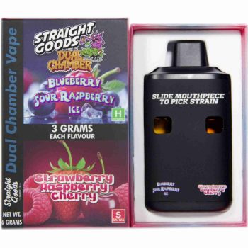 Straight Goods Dual Chamber Disposable Vapes 6G - Blueberry Sour Raspberry Ice / Strawberry Raspberry Cherry