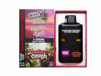 Straight Goods Dual Chamber Disposable Vapes 6G - Bubba Kush / Strawberry Cough