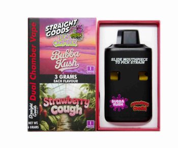 Straight Goods Dual Chamber Disposable Vapes 6G - Bubba Kush / Strawberry Cough