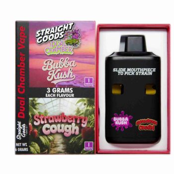 Straight Goods Dual Chamber Disposable Vapes 6G - Bubba Kush / Strawberry Cough