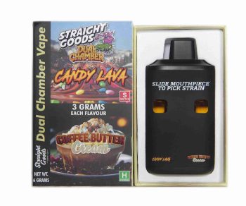 Straight Goods Dual Chamber Disposable Vapes 6G - Candy Lava / Coffee Butter Cream