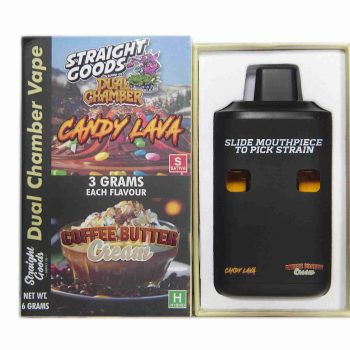 Straight Goods Dual Chamber Disposable Vapes 6G - Candy Lava / Coffee Butter Cream