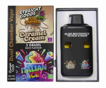 Straight Goods Dual Chamber Disposable Vapes 6G - Caramel Cream / Italian Ice
