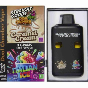 Straight Goods Dual Chamber Disposable Vapes 6G - Caramel Cream / Italian Ice
