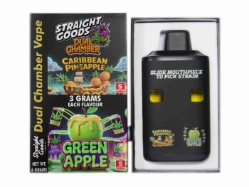 Straight Goods Dual Chamber Disposable Vapes 6G - Caribbean Pineapple / Green Apple