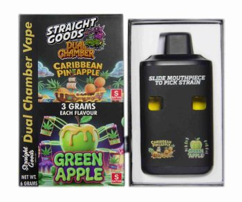 Straight Goods Dual Chamber Disposable Vapes 6G - Caribbean Pineapple / Green Apple