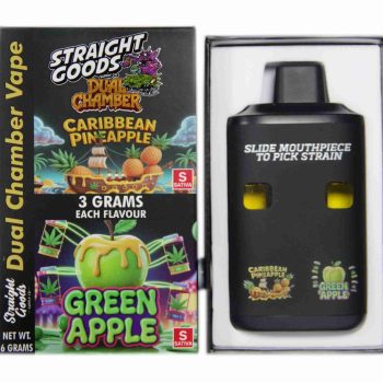 Straight Goods Dual Chamber Disposable Vapes 6G - Caribbean Pineapple / Green Apple