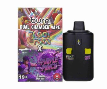 Burn Dual Chamber Disposable Vape – Froot Foot x Purple Punch