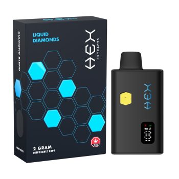 Hex Extracts – Blue Razz Rush Liquid Diamonds Disposable Vape (2G)