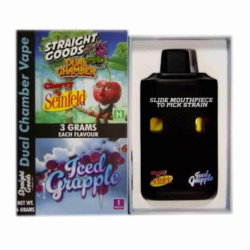 Straight Goods Dual Chamber Disposable Vapes 6G - Cherry Seinfeld / Iced Grapple 6G