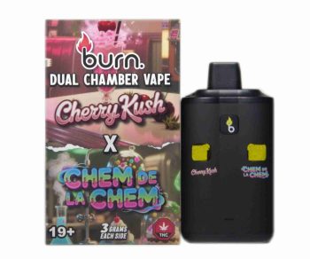 Burn Dual Chamber Disposable Vape – Cherry Kush x Chem De La Chem