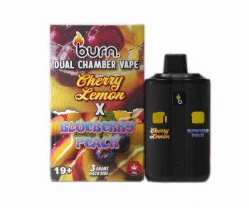 Burn Dual Chamber Disposable Vape – Cherry Lemon x Blueberry Peach 6G