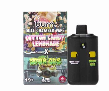 Burn Dual Chamber Disposable Vape – Cotton Candy Lemonade x Sour Gas 6G