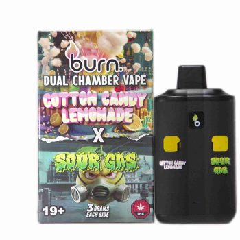 Burn Dual Chamber Disposable Vape – Cotton Candy Lemonade x Sour Gas 6G