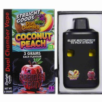 Straight Goods Dual Chamber Disposable Vapes 6G - Coconut Peach / Forbidden Fruit 6G