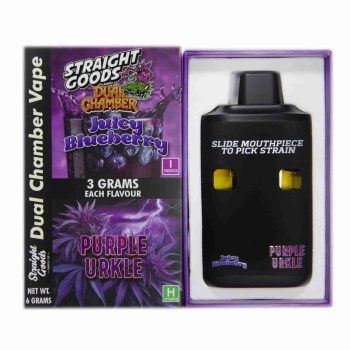 Straight Goods Dual Chamber Disposable Vapes 6G - Juicy Blueberry x Purple Urkle 6G