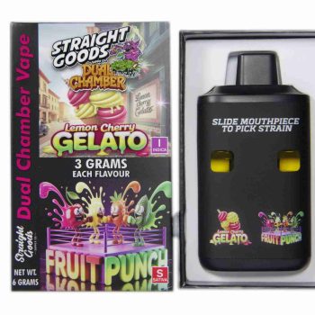 Straight Goods Dual Chamber Disposable Vapes 6G - Lemon Cherry Gelato / Fruit Punch 6G