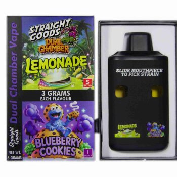 Straight Goods Dual Chamber Disposable Vapes 6G - Lemonade / Blueberry Cookies 6G
